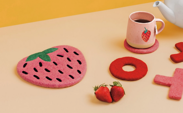 Berry Sweet Felt Wool Trivet