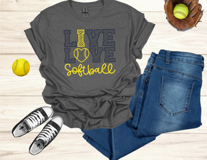Live Love Softball T-Shirt