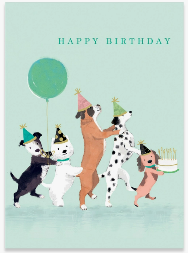 Dog Conga - Carte Birthday Card