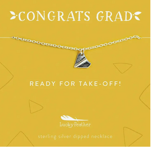 Grad Necklace - Ready for Take-Off - Silver - Plane