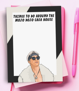 Things to Do Around Mojo Dojo House - Barbie Ken Funny Notepad to Do Planner