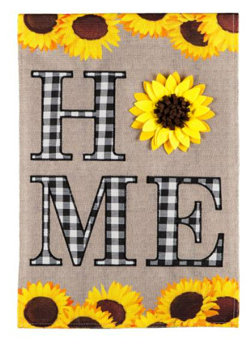 Sunflower Home Garden Burlap Flag