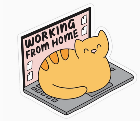 Working From Home Sticker