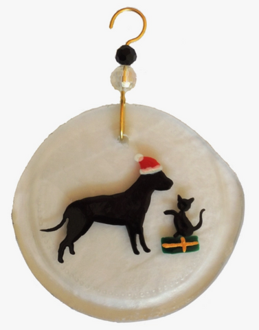 Santa Dog Ornament