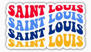 "Saint Louis" Retro Wave Sticker