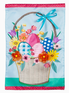 Easter Basket Applique Garden Flag