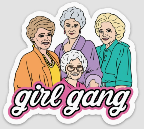 Girl Gang Golden Sticker