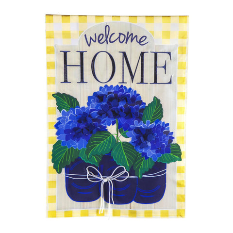 Welcome Home Hydrangeas Garden Flag
