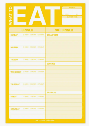 What to Eat Pad with Magnet (Yellow)