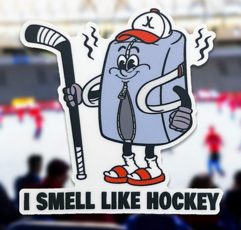 I Smell Like Hockey Sticker