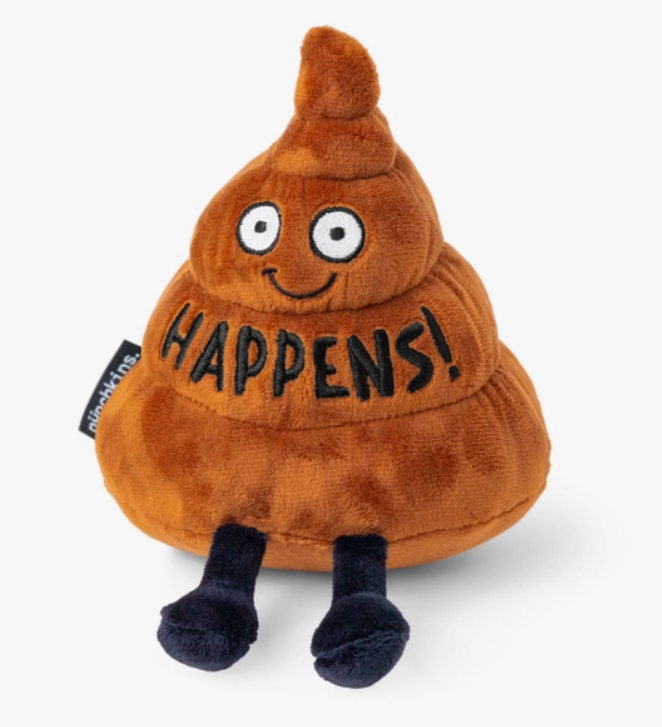 "Happens!" Novelty Plush Poop Emoji Gift