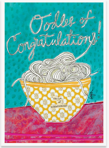 Oodles of Congratulations - Curly Girl Congratulations Card