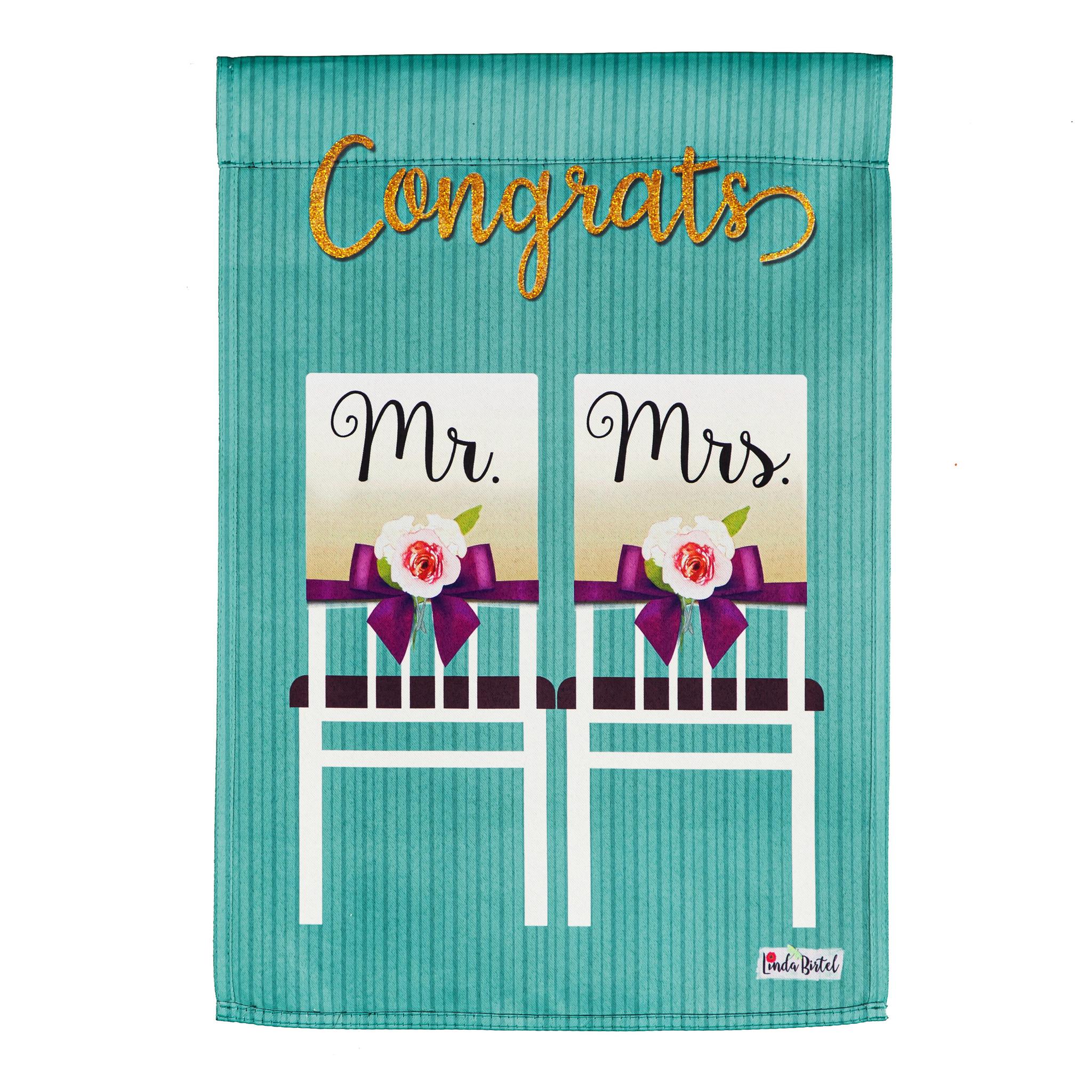 Mr. and Mrs. Chairs Garden Suede Flag