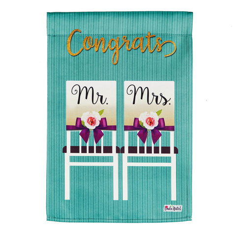 Mr. and Mrs. Chairs Garden Suede Flag