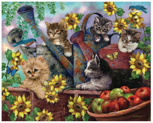 Sunflower Kittens by Bob Giordano