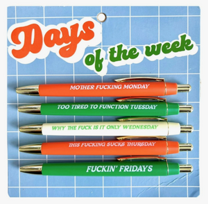 Days Of the Week Pen Set