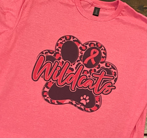 Wildcats Breast Cancer Pink Short Sleeve