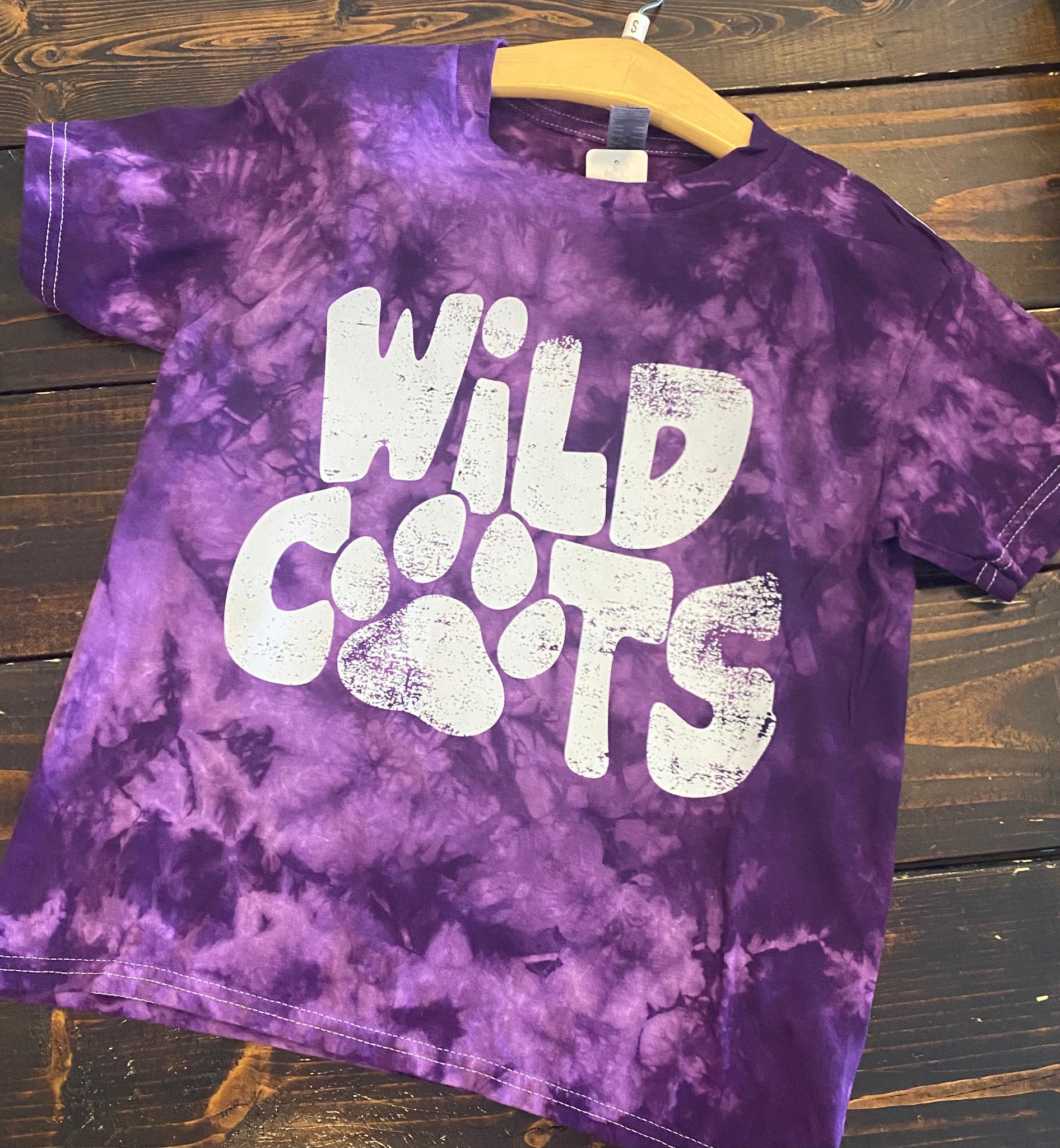 Youth Wildcats Distressed Crystal Tie-Dye Shirt