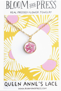 Pink and Colorful flower necklace