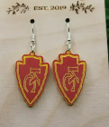 KC Red Arrow Dangle Earrings