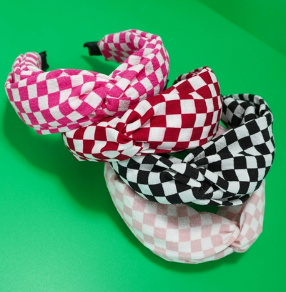 Knotted Checkered Headband