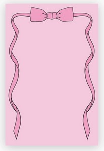 Pink Ribbon Bow Notepad