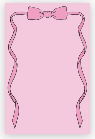 Pink Ribbon Bow Notepad