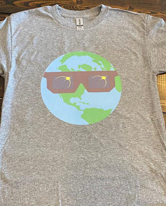 Earth with Eclipse in Sunglasses T-Shirt