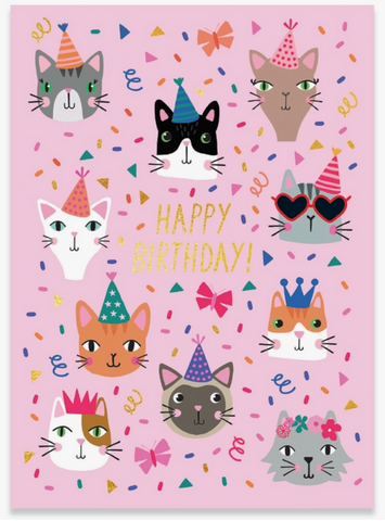 Party Cats - Carte Birthday Card