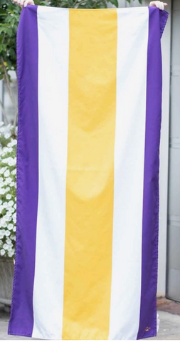 Santa Cruz Beach Towel Yellow/Purple 34x70