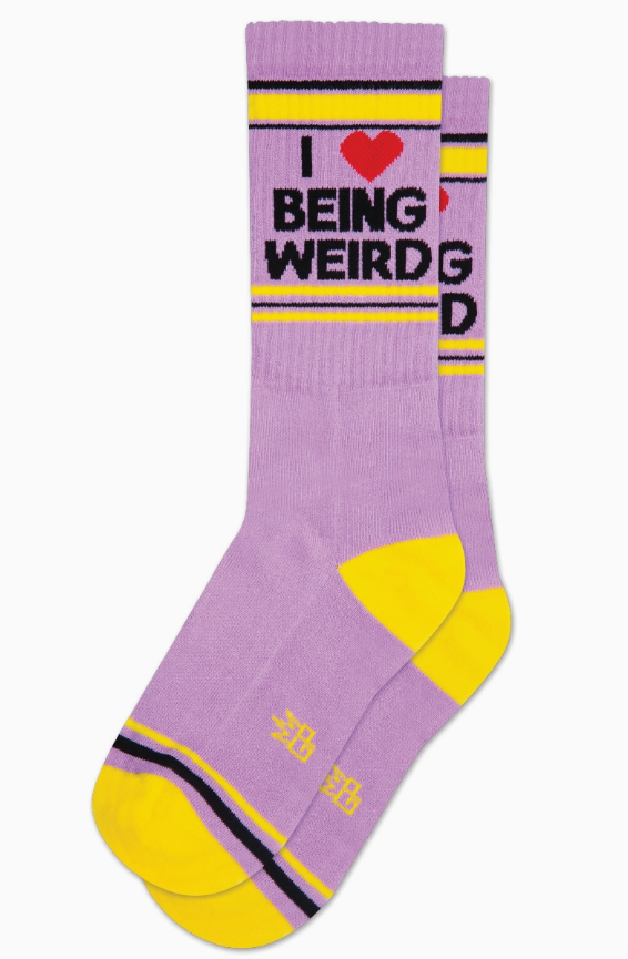 I (heart) Being Weird Gym Crew Socks