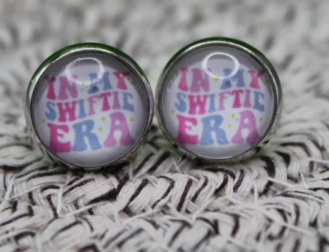 Swiftie Era 12mm Glass Stud Earrings