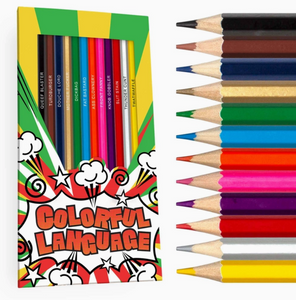 Colorful Language Colored Pencil Set