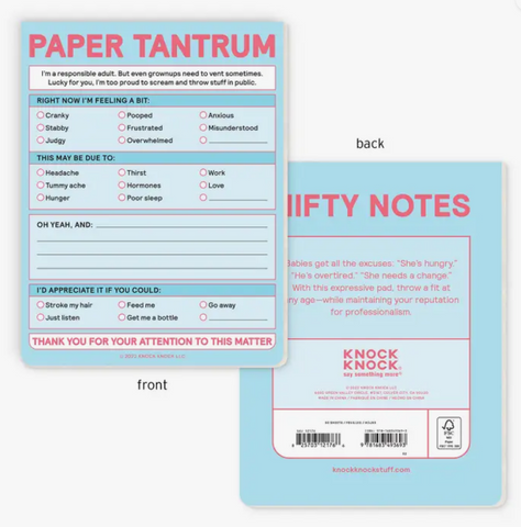 Paper Tantrum Nifty Note Pad (Pastel Version)