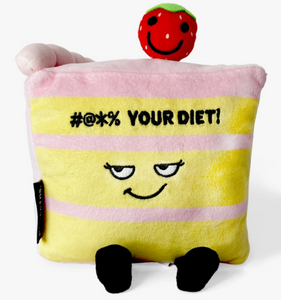 "#@*% Your Diet" Plush Pink Layer Cake