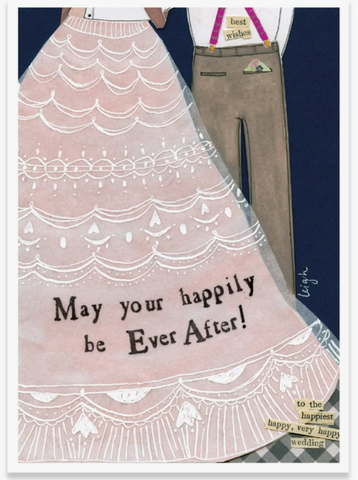 Happily Ever After - Curly Girl Wedding Card