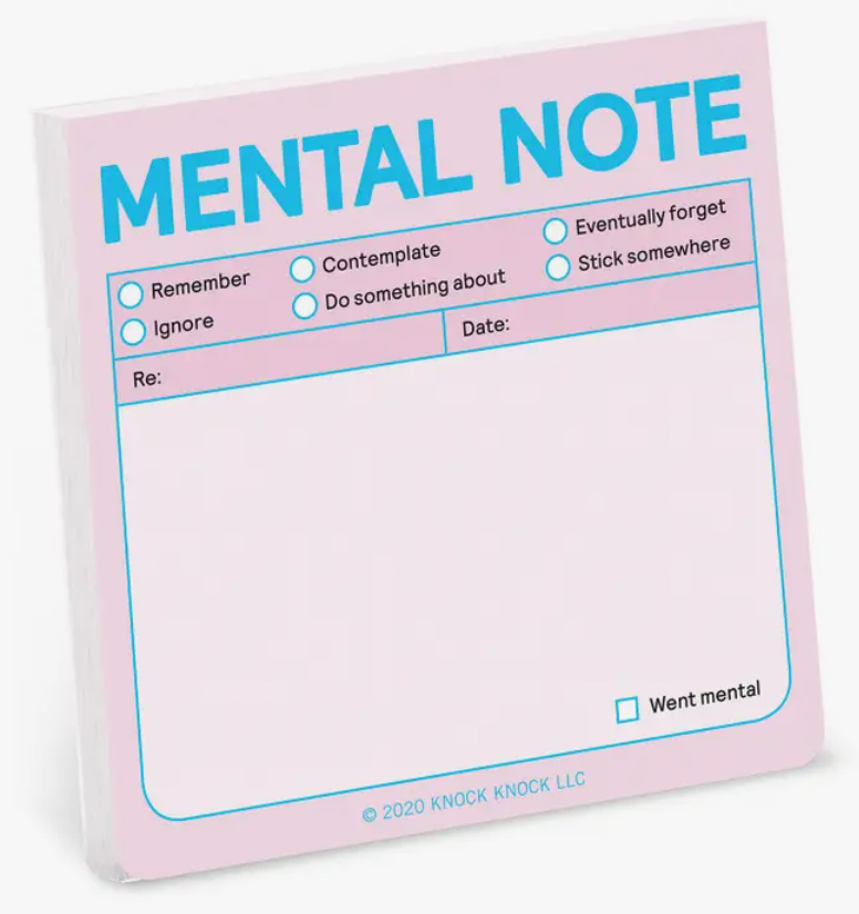 Mental Note Sticky Notes (Pastel Version)