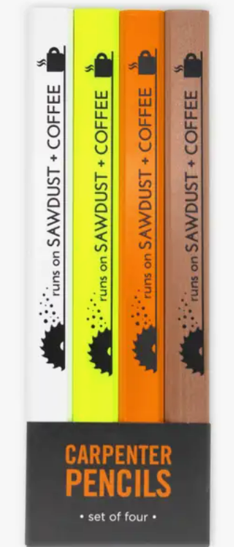 Sawdust and Coffee Carpenter Pencil Set
