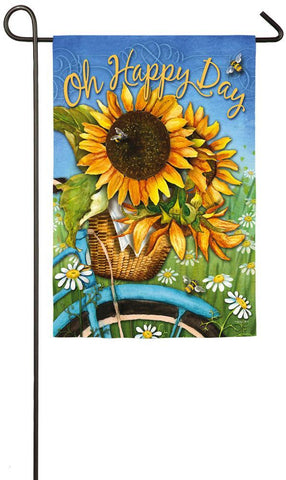 Happy Day Sunflowers Garden Flag