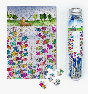 Gone Fishing MicroPuzzle - Mini Jigsaw Puzzle