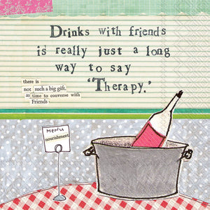 Wine Therapy Paper Cocktail Napkin