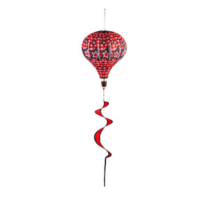Patriotic Stars and Checks Solar Balloon Spinner