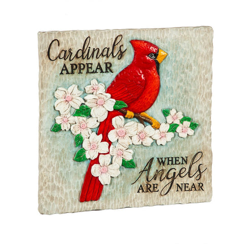 Cardinals Appear Garden Stone