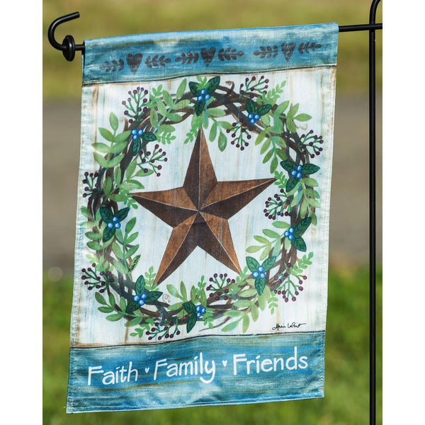 Faith Family Friends Country Star Garden Flag