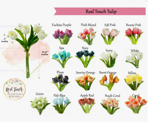 13.25" Faux Open Tulip Bouquet