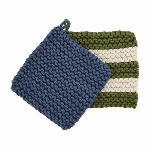 Green Crochet Potholder Set