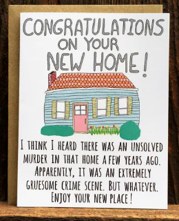 New Home Congratulations Card - housewarming card