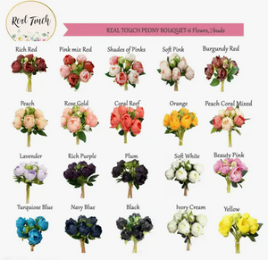 Faux Peony Bouquet