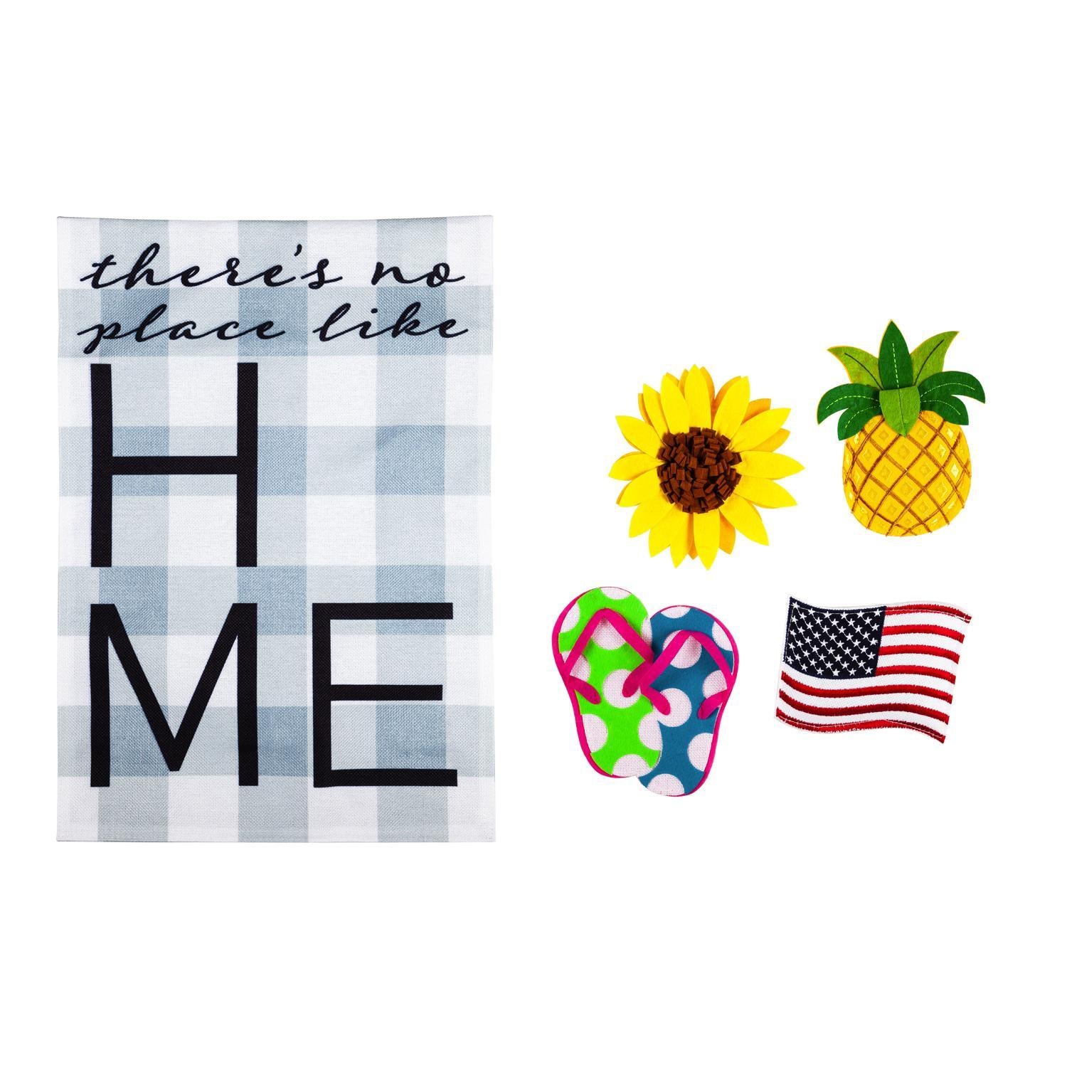 No Place Like Home Interchangeable Garden Flag