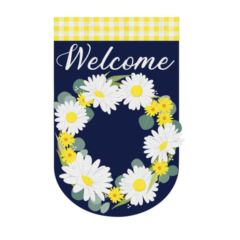 Daisy Wreath Garden Flag